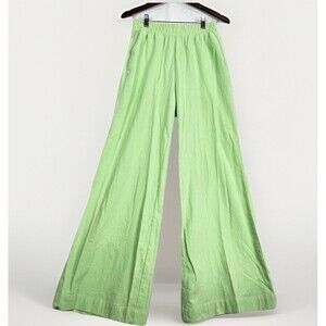 Cotton On Wide Leg Pants Green Elastic Waist Casual Lightweight Size 4